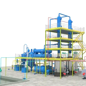 Solid Catalyst Design 7-14TPD Used motor engine oil to diesel plant Waste black lube oil refining machine