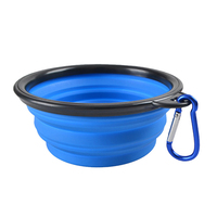 Bol pliable de voyage Portable en Silicone pour chien, logo personnalisé, nourriture, chien