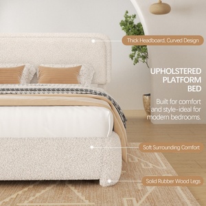 <span class=keywords><strong>Letto</strong></span> King Size Moderno Keynote con <span class=keywords><strong>Testiera</strong></span> Curva Imbottita in Velluto Performance - Product Image 3