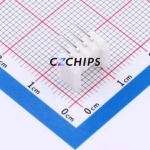 HC-HY2.0-4AW-TW Wire-to-Board Pin Header Bent Lead Through Hole,P=2mm Connector 1x4P 2mm Right Angle Insert HY - Product Image 2