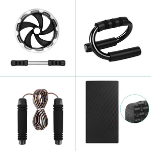 Ensemble de rouleaux de roue en acier et plastique AB <span class=keywords><strong>Corde</strong></span> à <span class=keywords><strong>sauter</strong></span> et barres de poussée pour l'exercice d'entraînement des <span class=keywords><strong>bras</strong></span> à la maison - Product Image 3