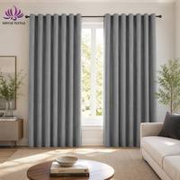 Rideau occultant en faux lin solide, polyester, haute occultation (70%-90%), style moderne, multicolores, sur mesure pour salon et chambre à coucher