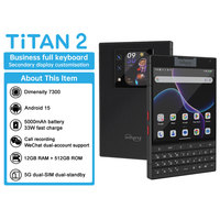 Smartphone Unihertz Titan 2 5G dengan Keyboard Fisik QWERTY, Layar Ganda, RAM 12GB, Penyimpanan 512GB, Baterai 5050mAh, Android 15