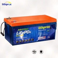 Batterie Lithium LiFePO4 25,6V 120Ah à décharge profonde, Grade A, pour voiturette de golf, avec BMS intelligent, RS485, connecteur Anderson, 6000 cycles, CE RoHS IP67, OEM ODM