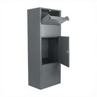 Boîte aux lettres extérieure en métal avec serrure à clé, étanche, design autoportant pour colis et courrier
