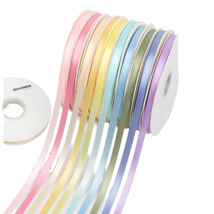 Ruban en polyester de 10 mm, couleurs unies, 100 yards, vente chaude, prix bas, rubans cadeaux écologiques personnalisés pour anniversaire, vente en gros - Product Image 1