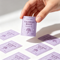Étiquette personnalisée TEDDY pour parfum à la rose, autocollante en vinyle écologique, résistante à l'huile, impression de logo doré, pour cosmétiques et parfums