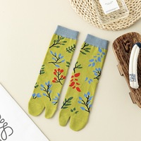 Chaussettes Tabi à Deux Orteils Motif Dessin Animé Polyester/Coton Séchage Rapide Respirantes Anti-Transpiration Unisexe