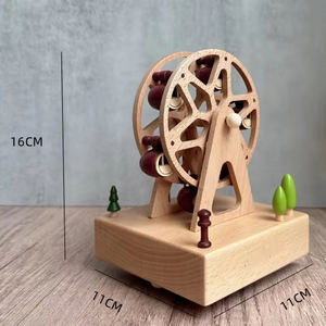 Caja Musical de Madera con Forma de Noria, Ecológica, para Niños, Reproduce Música, Regalo para el Día de San Valentín, <span class=keywords><strong>Navidad</strong></span>, Cumpleaños - Product Image 6
