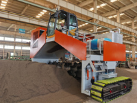 Machine à retourner le compost pour engrais organique à usage agricole