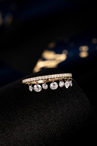 Bague classique en or blanc massif 14 carats avec diamant rond brillant de 0,58 ct cultivé en laboratoire |   Clarté VVS, taille brillant rond, créé en laboratoire - Product Image 2