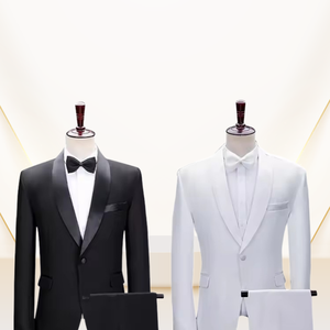 Biểu diễn màu đen trắng phù hợp với chủ nhà sân khấu bài phát biểu chú rể đẹp trai và thời - Product Image 6