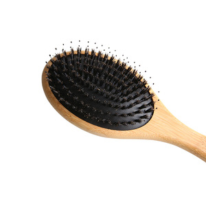 Cepillo de masaje para el cabello hecho a mano con cerdas de jabalí y nailon, con cojín de aire, de forma ovalada, para el cuidado del cabello, alisado, peinado y rizado. - Product Image 4