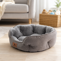 Canapé-lit pour animaux de compagnie toutes saisons, murs latéraux hauts, coussin en peluche pour chiens et chats, pour animaux de compagnie de petite et moyenne taille, lavable, antidérapant
