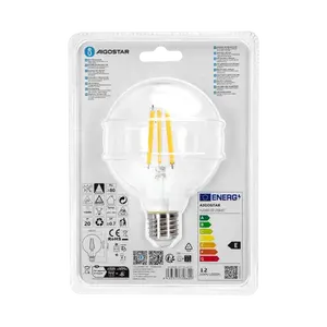 Lampadina LED G95 E27 12W trasparente, ad alta efficienza energetica, ideale per decorazioni e ambienti accoglienti. - Product Image 3