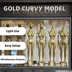 Manichino da donna per tutto il corpo Curvy espositore in plastica per <span class=keywords><strong>abbigliamento</strong></span> leggero per uso in negozio - Product Image 5