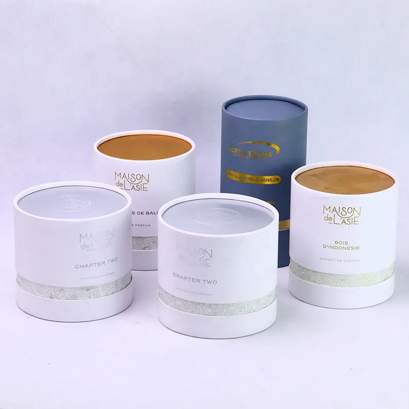 Direct factory biodegradable custom eco-friendly cosmetic tube packaging paper tube package candle box packaging