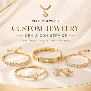 Fabricante de Joyería Personalizada al por Mayor, OEM, ODM, Marca Privada, Pulseras, Collares, Anillos, Pendientes, Empaque con Logotipo Personalizado - Product Image 1