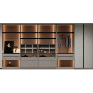 Nouvelle conception de meubles de chambre à coucher : Armoire à portes battantes en <span class=keywords><strong>bois</strong></span> et verre, designs de placards en <span class=keywords><strong>bois</strong></span> - Product Image 2