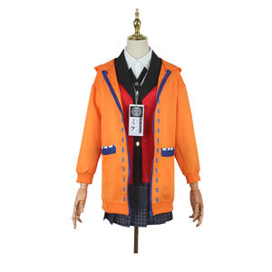 Anime Kakegurui Yumeko Cosplay Costume pour adultes Jabami Uniform Skirt <span class=keywords><strong>Halloween</strong></span> Carnival Dresses <span class=keywords><strong>Top</strong></span> and Skirt Sets for Girls - Product Image 3