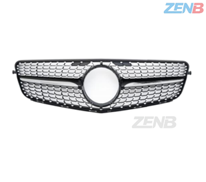 Rejilla de malla plateada <span class=keywords><strong>W204</strong></span> SL para <span class=keywords><strong>Mercedes</strong></span> Benz <span class=keywords><strong>Clase</strong></span> <span class=keywords><strong>C</strong></span> 2007-2014, marco cromado y moldura de repuesto para la rejilla del parachoques delantero - Product Image 4