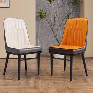 Modern Luxury <strong>Dining</strong> Room 4 6 8 10 <strong>Dining</strong> <strong>Chairs</strong> Set Indoor Hotel Kitchen Cafe Leather Metal Banquet <strong>Funky</strong> Design Commercial - Product Image 1