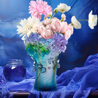 Haute qualité luxe cristal Vase coloré sculpté papillon orchidée fleur Liuli couleur glaçure mariage Souvenir cadeaux bol Type produit