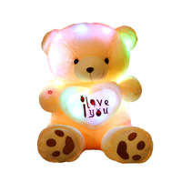 Ours en peluche lumineux personnalisé, jouet en peluche, cadeau de la Saint-Valentin, ours en peluche lumineux