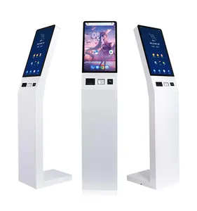 Wholesale china pos kiosk touch screen Android qr code scanner Thermal printer self service kiosk price