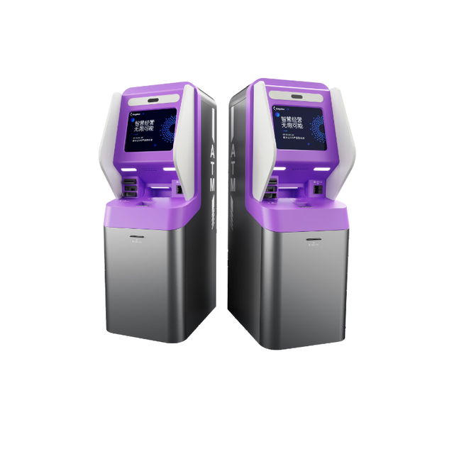 Metal Android ATM Banking Kiosk Touch Screen 19" TFT LCD Receipt Printer Card Reader Passport Scanning Terminal Machine