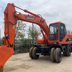 Excavadora sobre orugas DOOSAN DH130W/DH140W/DH210W usada, excavadora de neumáticos, motor y bomba de 10 toneladas, 2 unidades, 2 - Product Image 1
