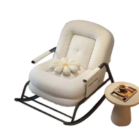 Fauteuil pouf moderne en cuir tufté canapé paresseux pliable pour salon chambre à coucher meubles au design créatif pour la maison et l'hôtel
