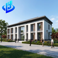 Immeubles de bureaux préfabriqués de luxe à plusieurs étages en structure métallique, avec planchers préfabriqués en acier