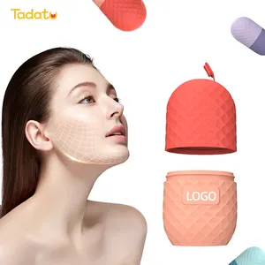 Petit Visage Glace Contour Cube Plateau Outil Glace Globes Boule Titulaire Masseur Moule Silicone Salon Peau Massage Refroidissement Visage Glace Rouleau