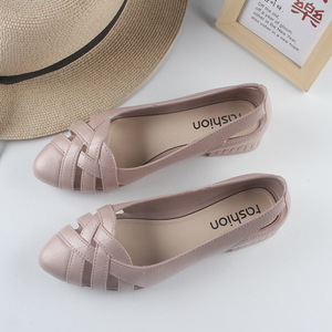Women's Pure Color <strong>Closed</strong>-<strong>Toe</strong> <strong>Sandals</strong> for Summer Fashionable Flat Platform with PVC Insole Outdoor-Style Casual Wear - Product Image 5