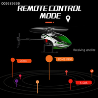 Hélicoptère télécommandé vert 6ch professionnel pour adultes 2.4G longue distance