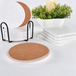 Personalized Custom Logo Ceramic Coasters Sublimation Blanks for Business Gifts Water Absorbent <b>Cup</b> <b>Mats</b> - Product Image 2