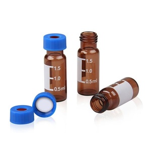 8mm 9mm <span class=keywords><strong>2mL</strong></span> Amberkleurige cilindrische glazen <span class=keywords><strong>vial</strong></span> met schroefdraad, transparante <span class=keywords><strong>HPLC</strong></span>-<span class=keywords><strong>vial</strong></span>, 9mm schroefdop, PTFE/silicone septum, temperatuurbestendig - Product Image 6