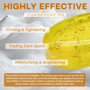 LANORIENT Etiqueta Privada 100% Natural orgánico 24K oro piel blanqueamiento <span class=keywords><strong>hidratante</strong></span> exfoliante Arbutina jabón facial <span class=keywords><strong>para</strong></span> piel negra - Product Image 5
