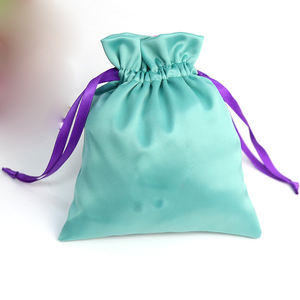 Bolsas de Regalo de Satén con Cordón de 9*12cm, Personalizables con Logotipo y Patrón Geométrico, Reciclables, Biodegradables, para Empaque - Product Image 3