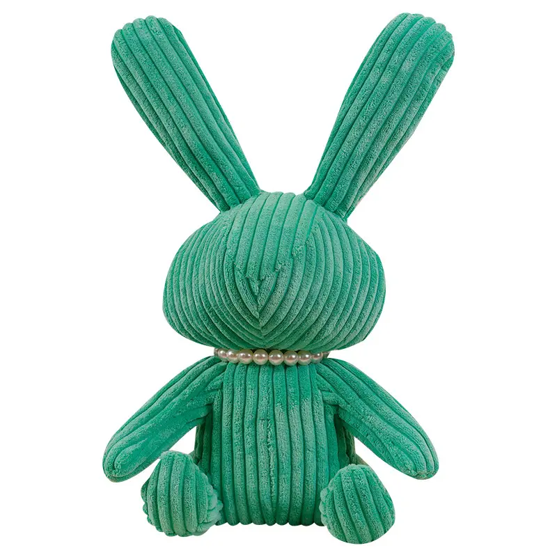 Stuffed Soft Abstraction Type Corduroy Bunny Rabbit Cuddly Plushies Toy Customize Logo Promotion Souvenir Gift For Bunny Person