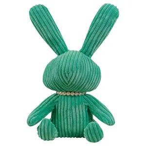 Peluche douce de Type abstrait en velours côtelé lapin lapin peluche jouet personnalisé Logo Promotion cadeau Souvenir pour personne lapin