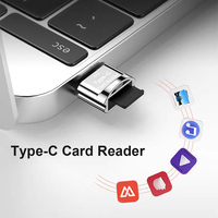 Usb 3,1 Alta Velocidad Tipo-C Kaartlezer Tf Otg Adaptador Tf Sd Otg Adaptador de teléfono Kaartlezer Mini