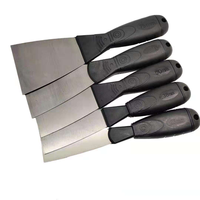 Couteau à mastic multifonctionnel en acier au carbone épaissi pour rénovation, spatule de nettoyage et racloir à lame plate