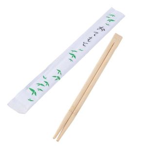Logo impreso Ramen <span class=keywords><strong>Sushi</strong></span> Tensoge Twin Chopstick <span class=keywords><strong>Palillos</strong></span> desechables de bambú chino <span class=keywords><strong>con</strong></span> funda de paquete de papel - Product Image 1