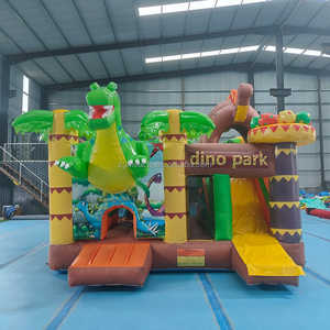 Castillo Hinchable Dinosaurio con Tobogán y Obstáculos, Combo Bouncer Inflable para Alquiler Eventos Infantiles - Product Image 2