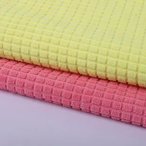 New Yellow Red Polyester Brocade Absorbent Soft Polyester Brocade Small Square Towel Cloth