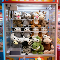 Jouets en peluche amusants d'animaux de la ferme à yeux boule, 8 pouces, pour enfants, style dessin animé, pour machine à griffes