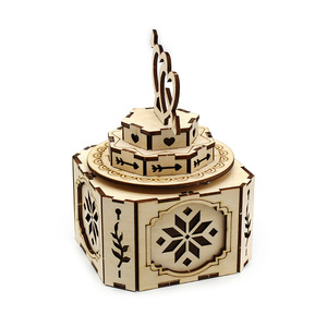 Wooden <b>Music</b> <b>Box</b> Rotating Educational Toy For Kids Age 8 13 Years Unisex Craft Model - Product Image 3