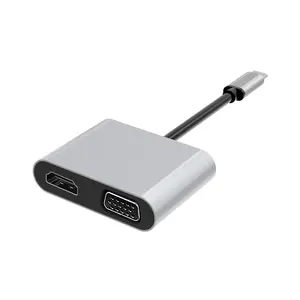 Estação de ancoragem multifuncional 2 em 1 tipo c hub Hd adaptador de interface dupla usb c hub hdmi 4k 60hz 2 portas usb hub